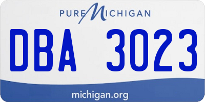 MI license plate DBA3023