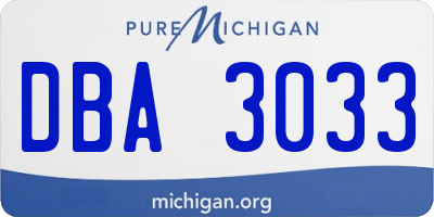 MI license plate DBA3033