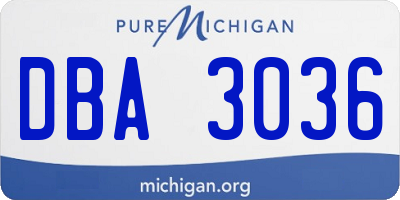MI license plate DBA3036