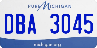 MI license plate DBA3045