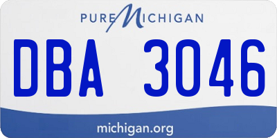 MI license plate DBA3046