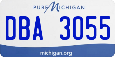 MI license plate DBA3055