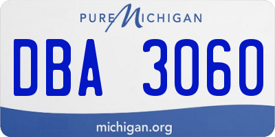 MI license plate DBA3060