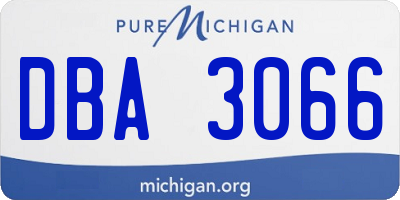 MI license plate DBA3066