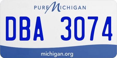 MI license plate DBA3074