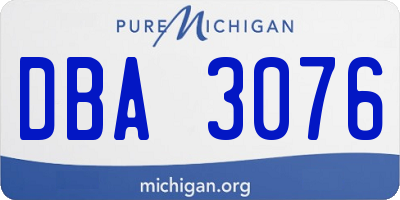 MI license plate DBA3076