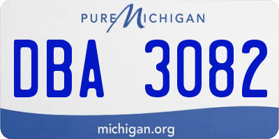 MI license plate DBA3082