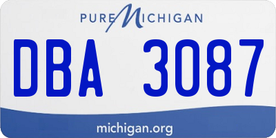 MI license plate DBA3087
