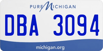 MI license plate DBA3094