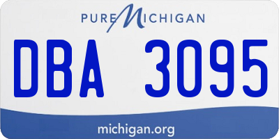 MI license plate DBA3095