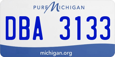 MI license plate DBA3133