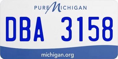 MI license plate DBA3158