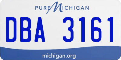 MI license plate DBA3161