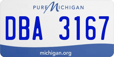 MI license plate DBA3167