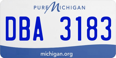 MI license plate DBA3183