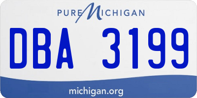 MI license plate DBA3199