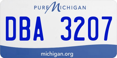 MI license plate DBA3207