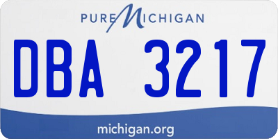 MI license plate DBA3217