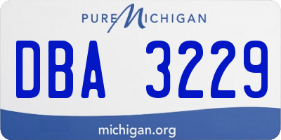 MI license plate DBA3229