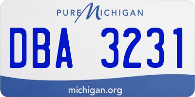 MI license plate DBA3231