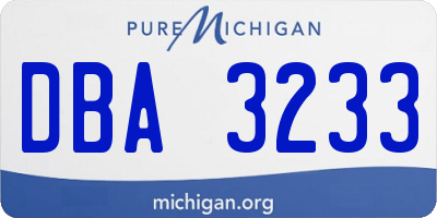 MI license plate DBA3233