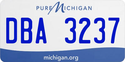 MI license plate DBA3237