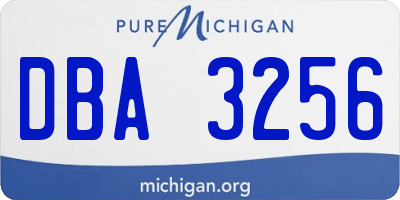 MI license plate DBA3256