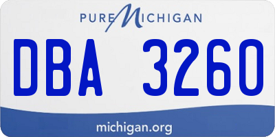 MI license plate DBA3260