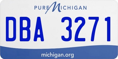 MI license plate DBA3271