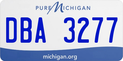 MI license plate DBA3277