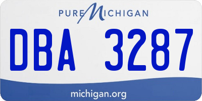 MI license plate DBA3287