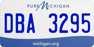 MI license plate DBA3295