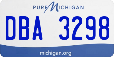 MI license plate DBA3298