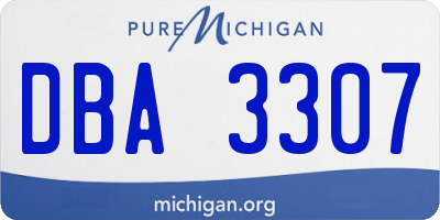 MI license plate DBA3307