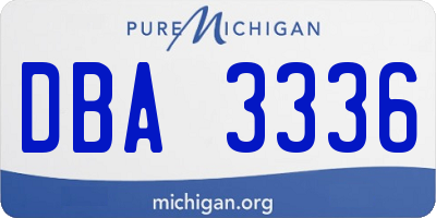 MI license plate DBA3336