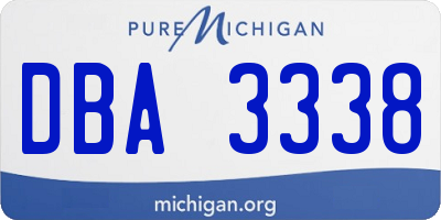 MI license plate DBA3338