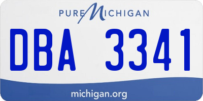 MI license plate DBA3341