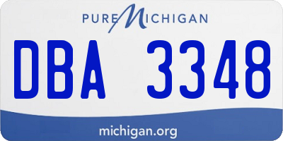 MI license plate DBA3348