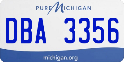 MI license plate DBA3356