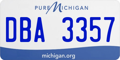 MI license plate DBA3357