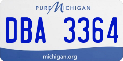 MI license plate DBA3364