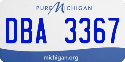 MI license plate DBA3367