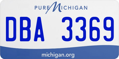 MI license plate DBA3369