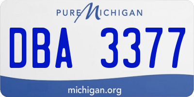 MI license plate DBA3377