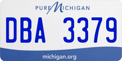 MI license plate DBA3379