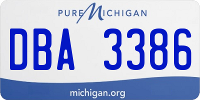 MI license plate DBA3386