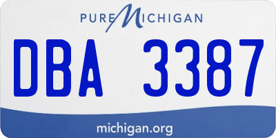 MI license plate DBA3387