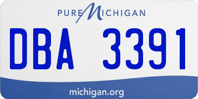 MI license plate DBA3391