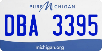 MI license plate DBA3395