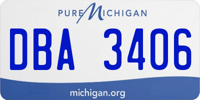 MI license plate DBA3406